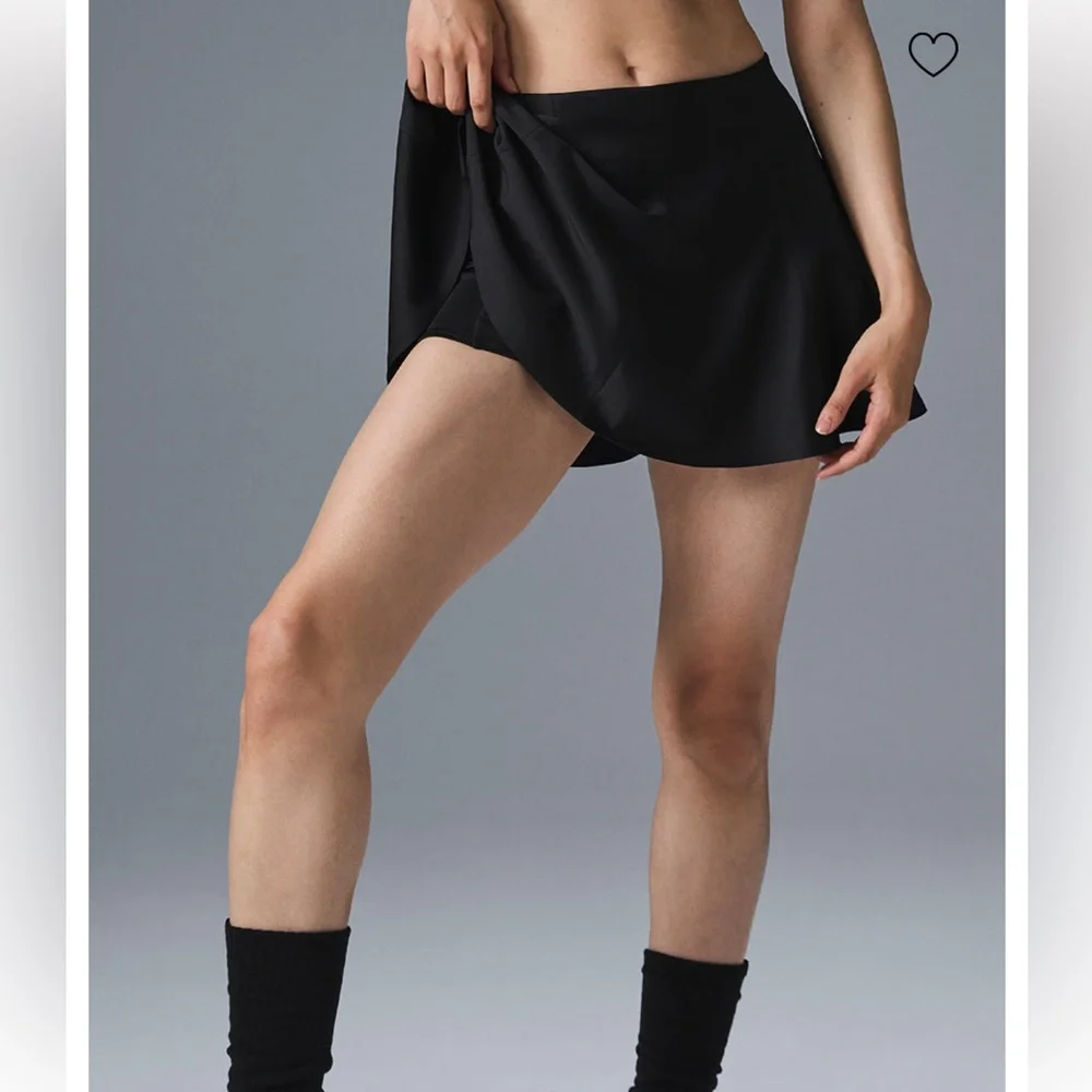 Alo Airlift Down The Line Tennis Skirt Black Size Small BNWT
